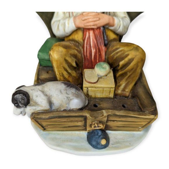 Vintage Gorham Ceramic Norman Rockwell Fishing Figure - Picture 8 of 14